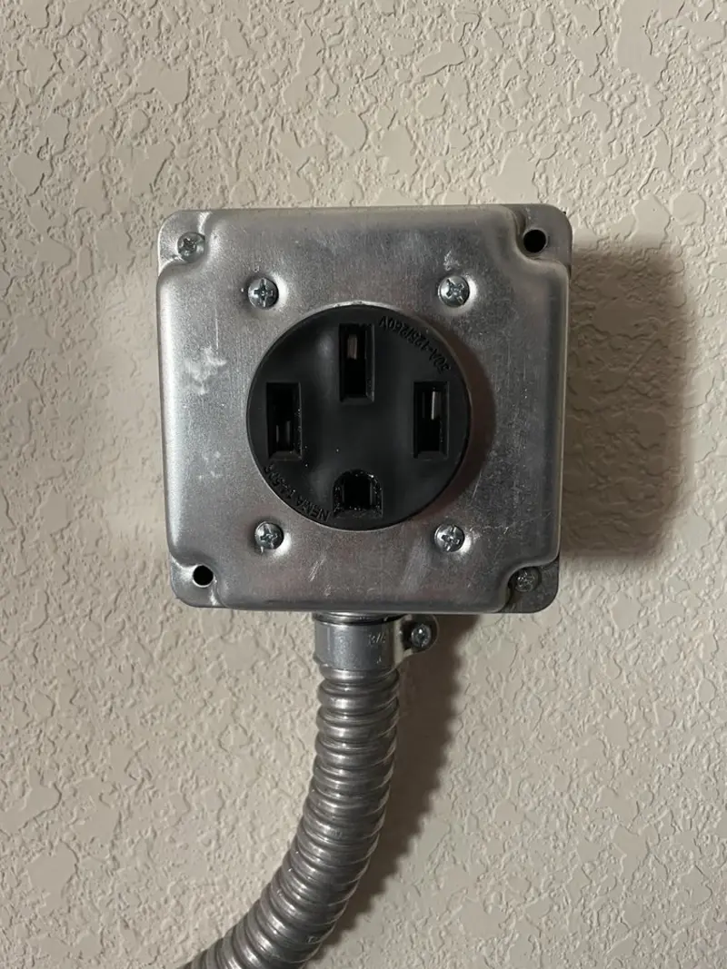 NEMA 14-50 outlet installed for Smart Home Electrical in Avon