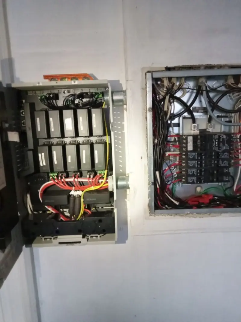 Electrical panel upgrade completed for Security Camera Wiring in Avon